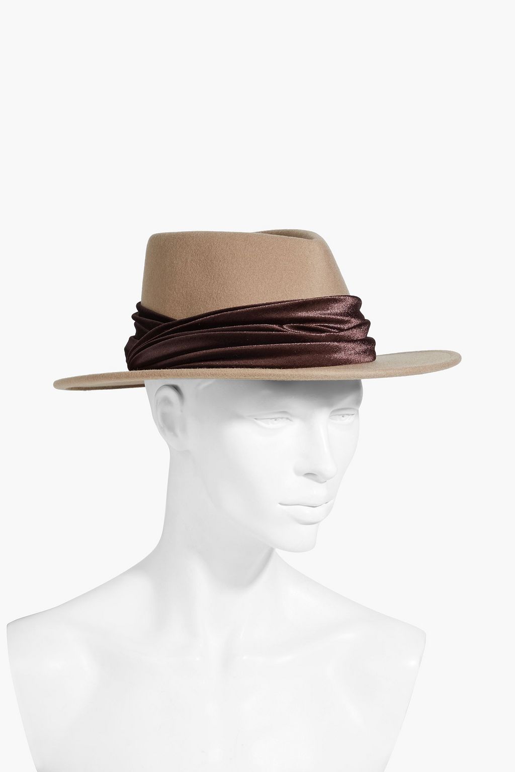 EUGENIA KIM Blaine velvet-trimmed wool-felt fedora