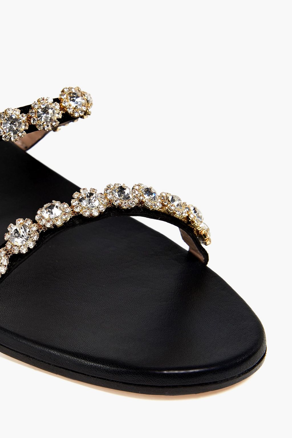 STUART WEITZMAN Amaliese crystal-embellished leather sandals