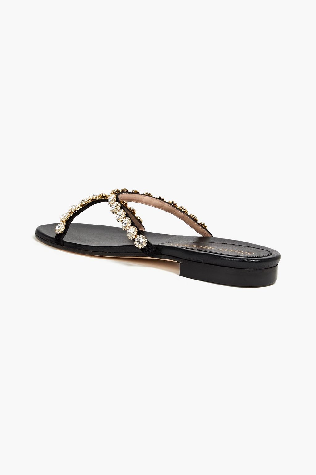 STUART WEITZMAN Amaliese crystal-embellished leather sandals