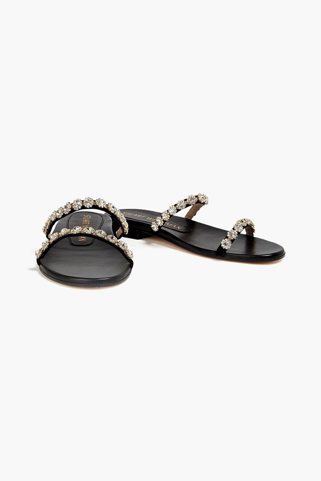 STUART WEITZMAN Amaliese crystal-embellished leather sandals