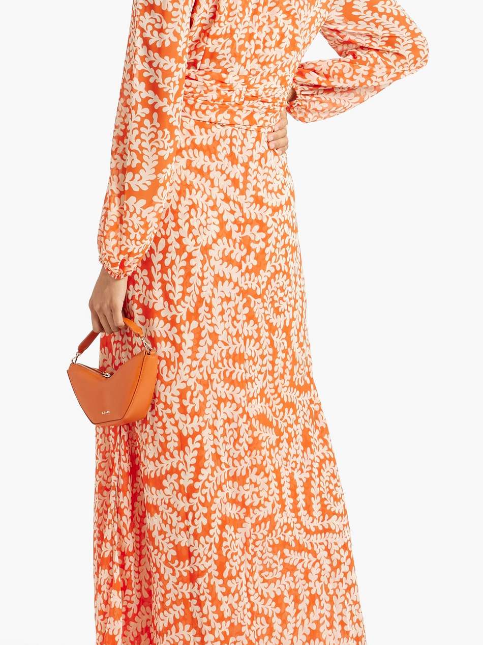 alaric wrap-effect printed georgette maxi dress