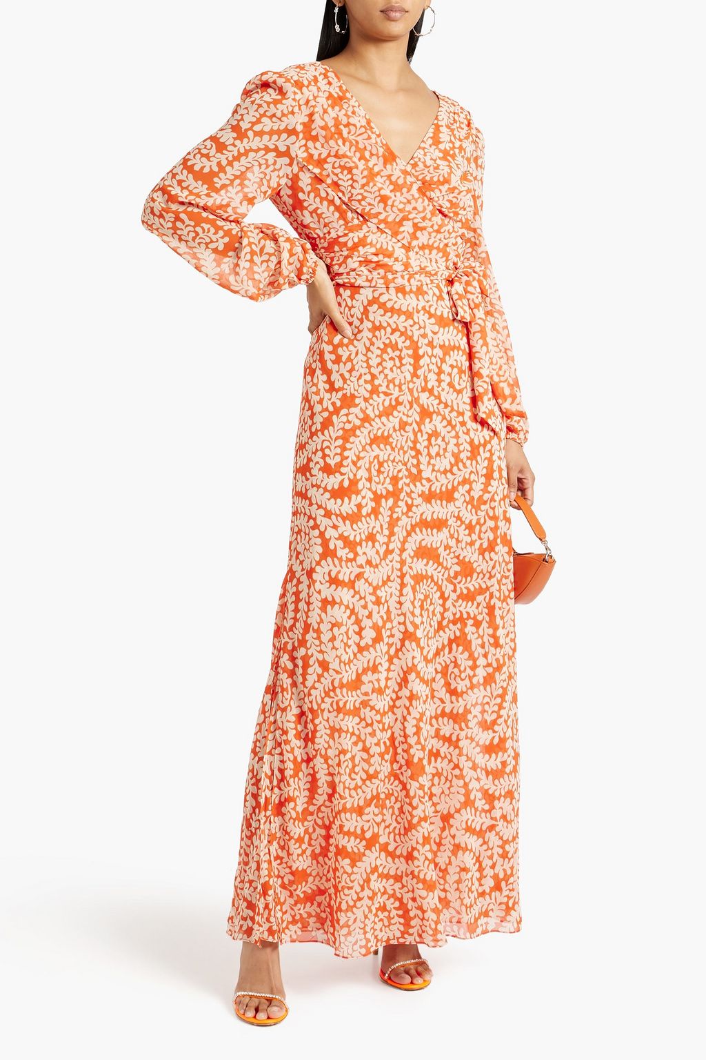 DIANE VON FURSTENBERG Alaric wrap-effect printed georgette maxi dress