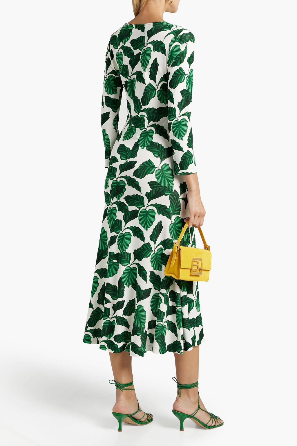 DIANE VON FURSTENBERG فستان «تيمي» متوسط الطول من الجيرسيه بتصميم ملموم مزين بطبعات