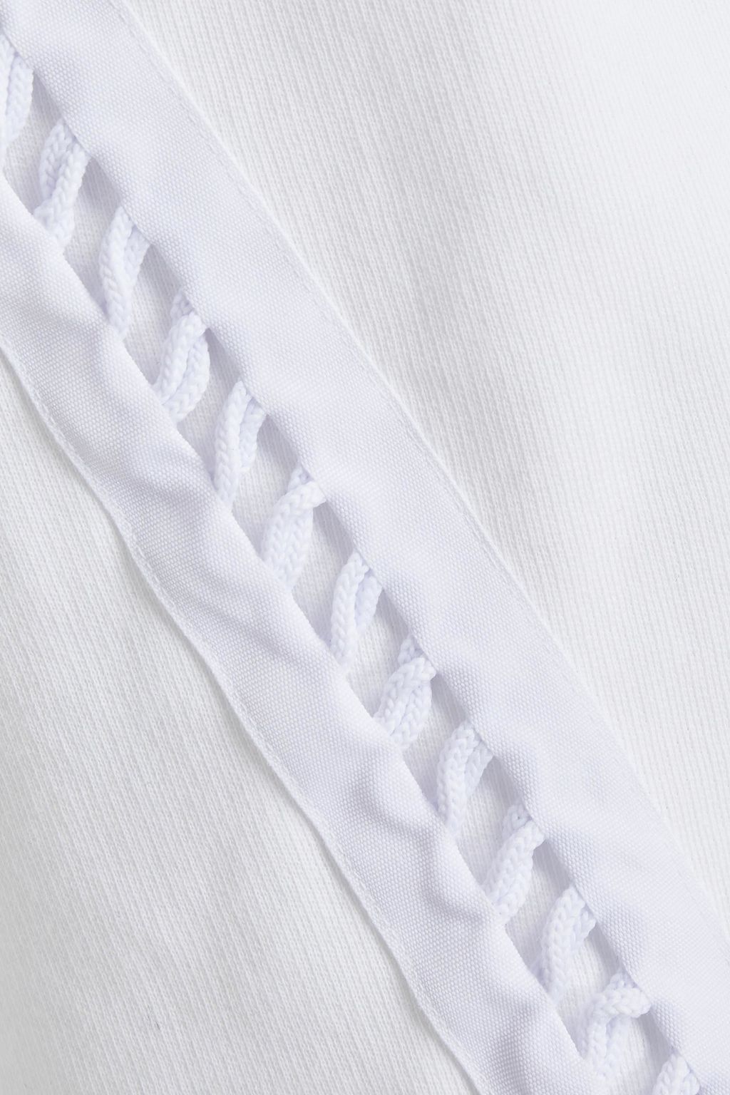 HELMUT LANG Lace-up French cotton-terry T-shirt