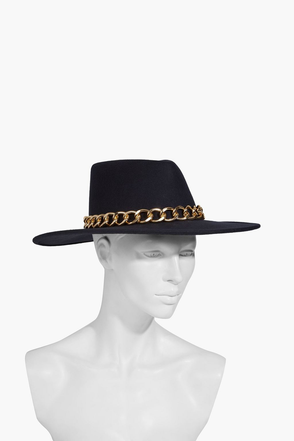 EUGENIA KIM Harlowe chain-embellished wool-felt fedora