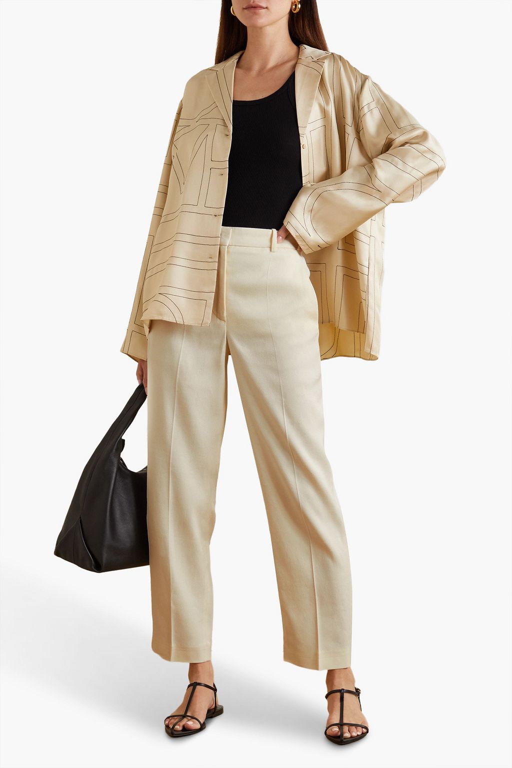 JOSEPH Trina crepe straight-leg pants