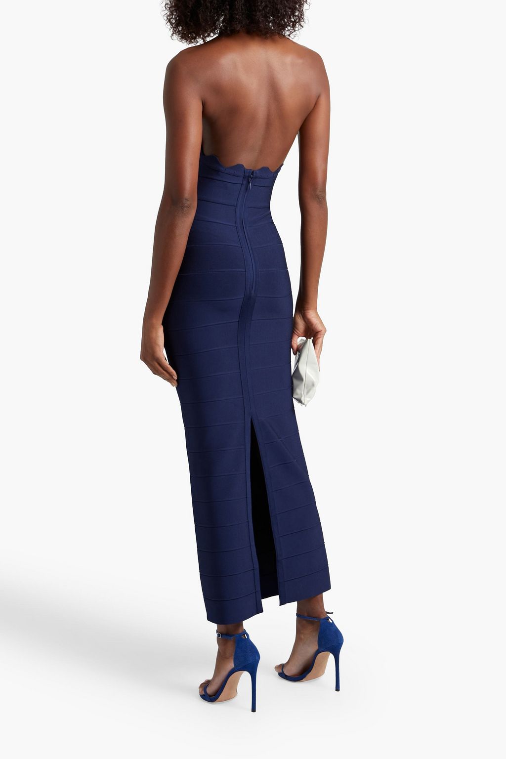 HERVÉ LÉGER Bandage halterneck maxi dress