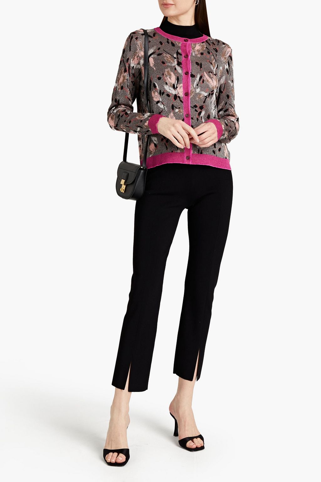 MISSONI Metallic jacquard-knit wool-blend cardigan