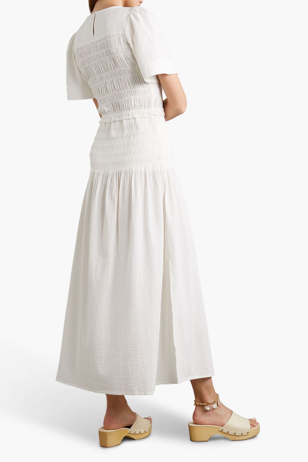 APIECE APART Siempre smocked cotton-seersucker maxi dress