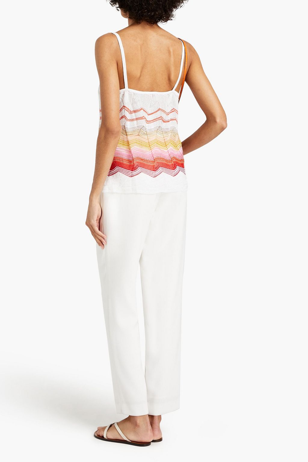 MISSONI Metallic crochet-knit camisole