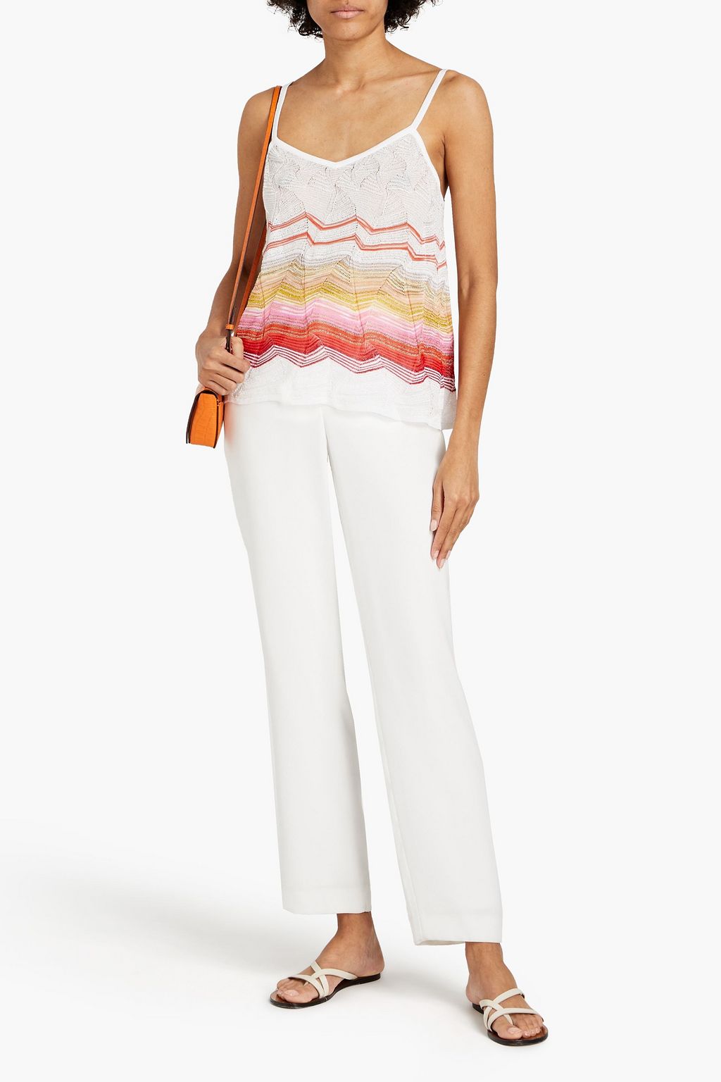 MISSONI Metallic crochet-knit camisole