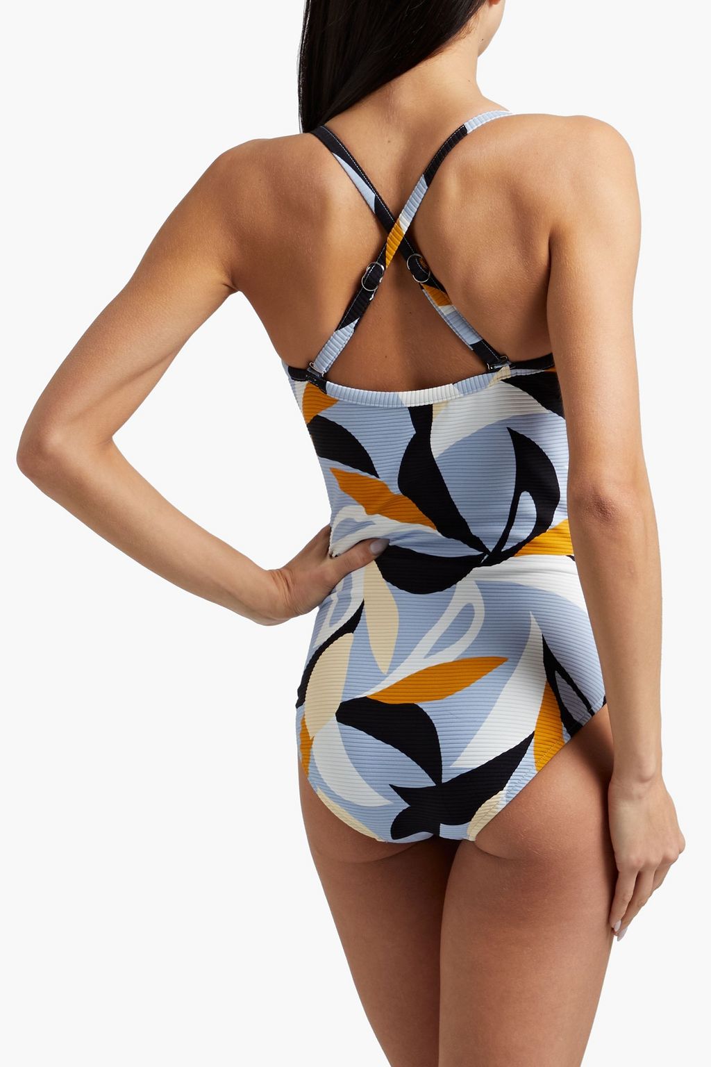 SEAFOLLY Aloha ribbed printed underwired swimsuit