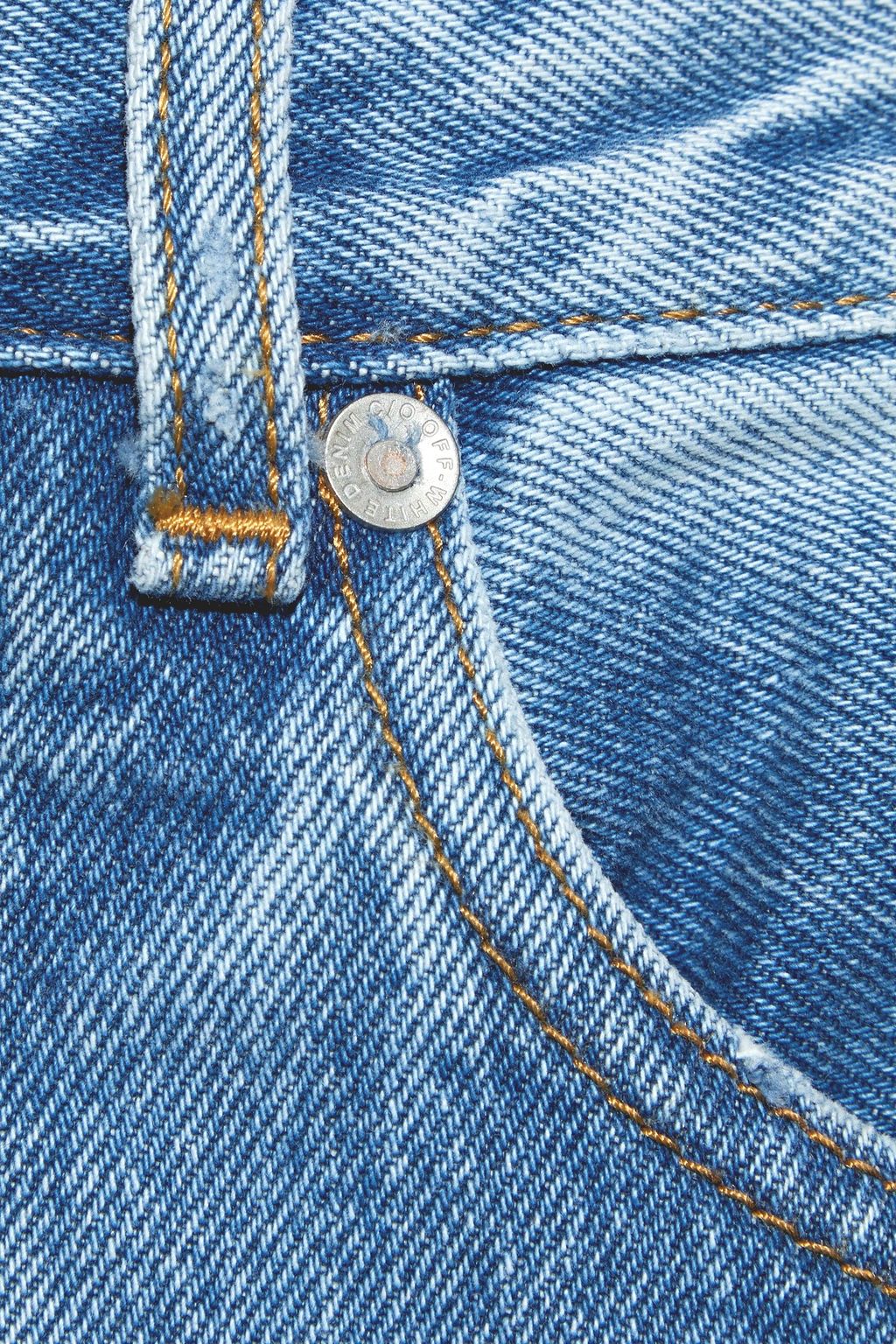 OFF-WHITE™ Distressed dégradé high-rise straight-leg jeans