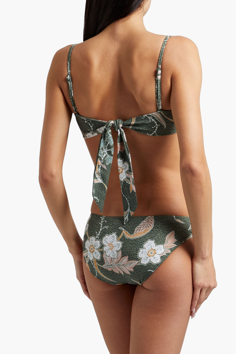  Seafolly - Tief Sitzendes Bikini-höschen Mit Print - Grün - Uk 12 