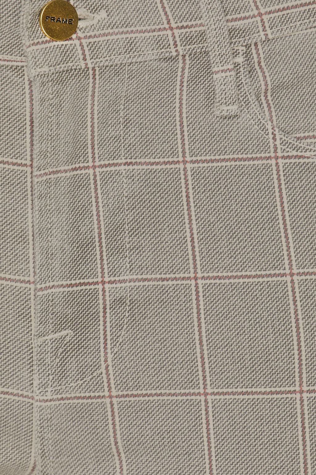 FRAME Le High Skinny checked cotton-blend twill skinny pants