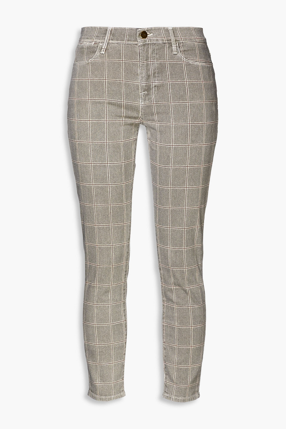 Le High Skinny checked cotton-blend twill skinny pants
