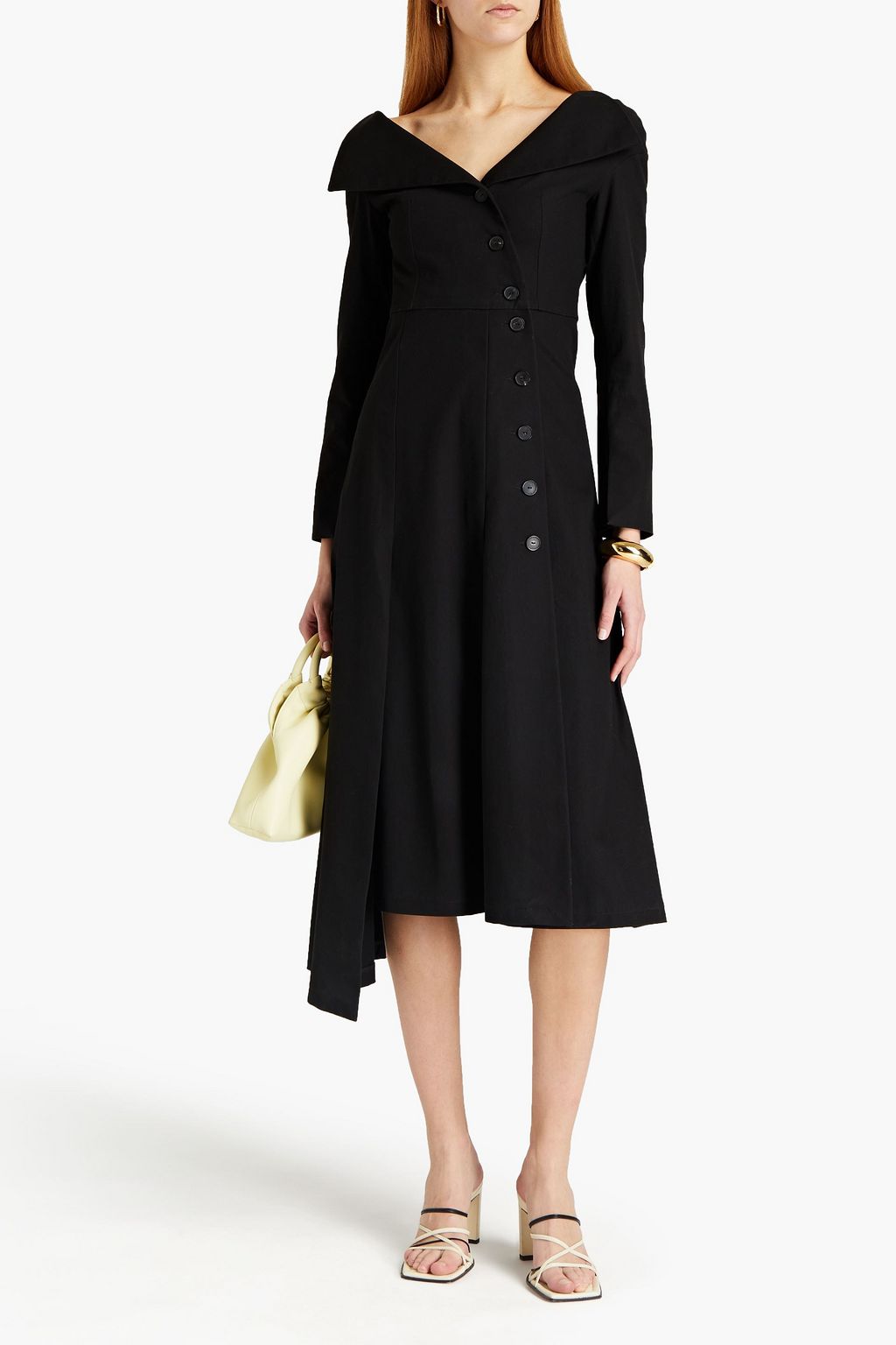 A.W.A.K.E. MODE Cotton-gabardine midi dress
