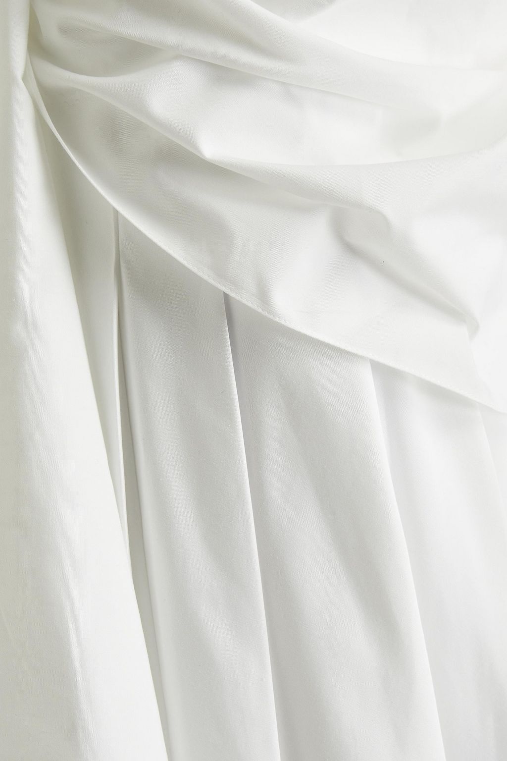 A.W.A.K.E. MODE Pleated draped poplin midi skirt