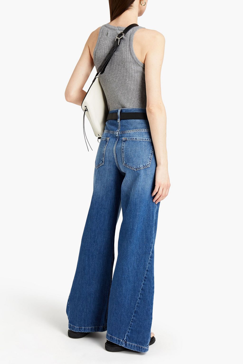 FRAME Le Baggy Palazzo high-rise wide-leg jeans