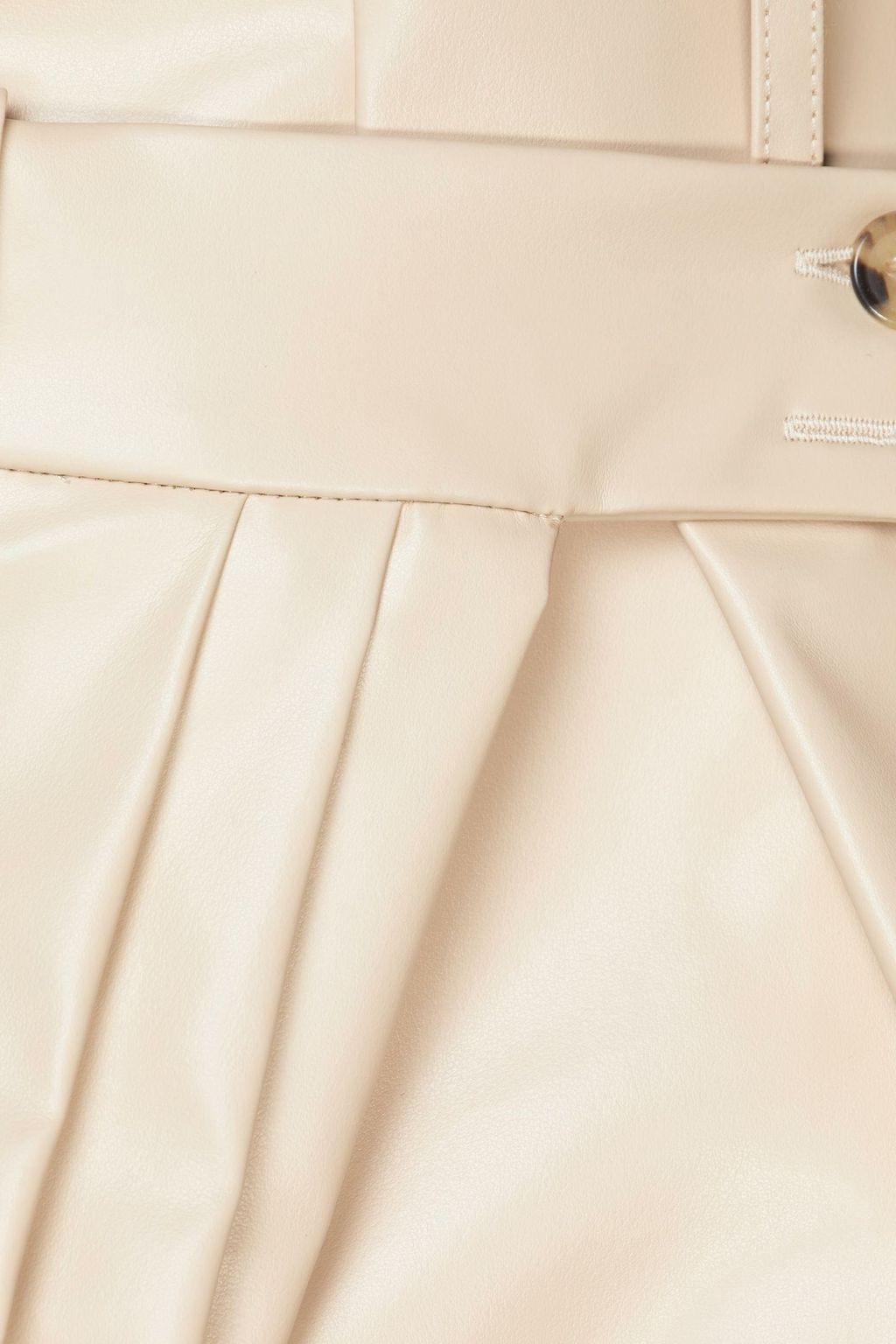 A.W.A.K.E. MODE Asymmetric pleated faux leather midi pencil skirt