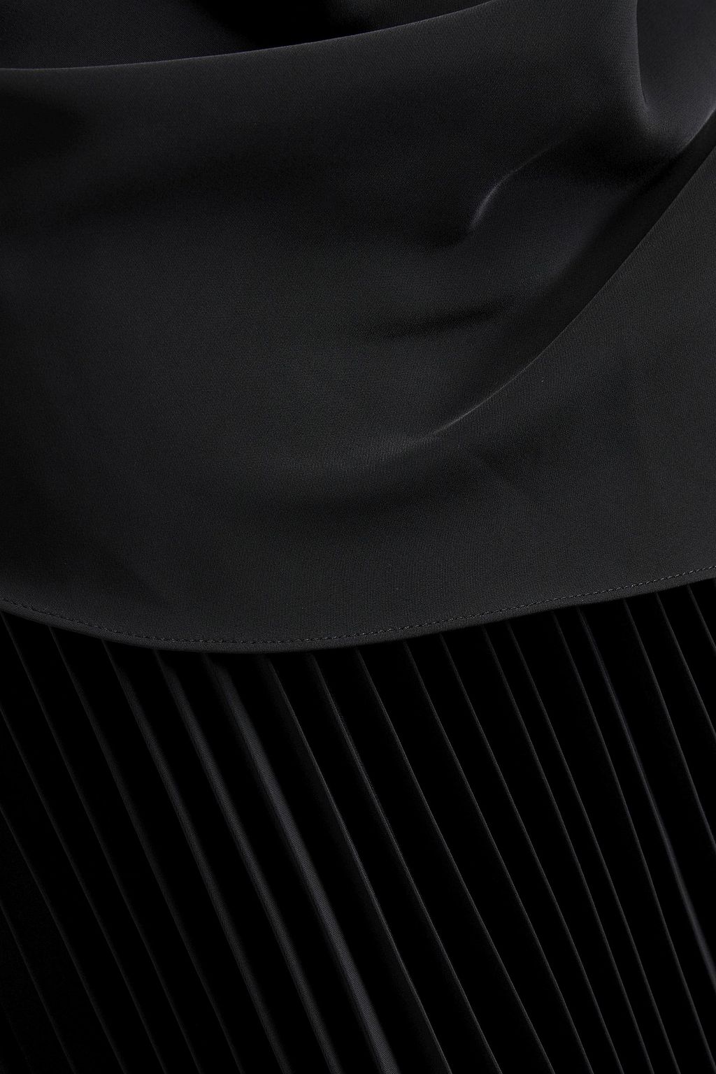 A.W.A.K.E. MODE Pleated draped twill midi skirt