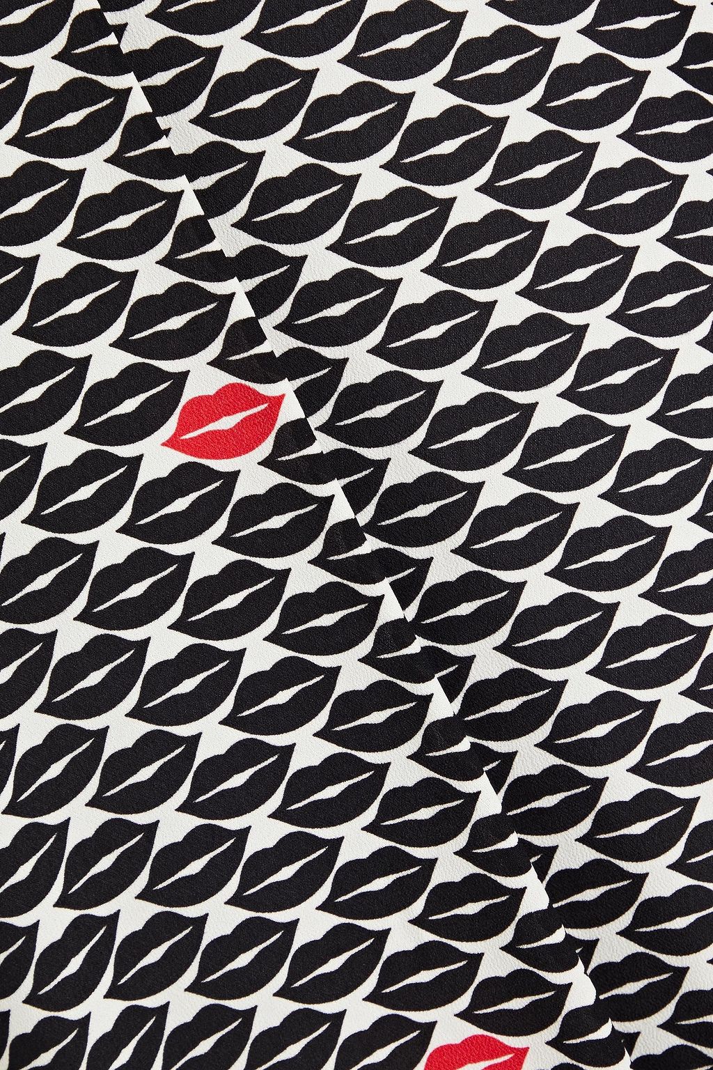 REDVALENTINO ギャザー入り プリントクレープ ミニワンピース