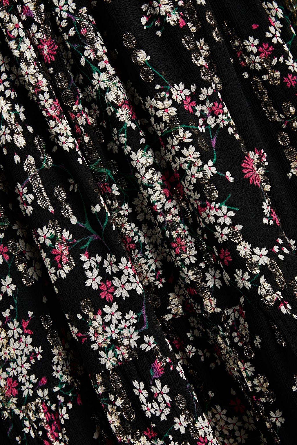 CLAUDIE PIERLOT Rajat shirred floral-print chiffon mini dress