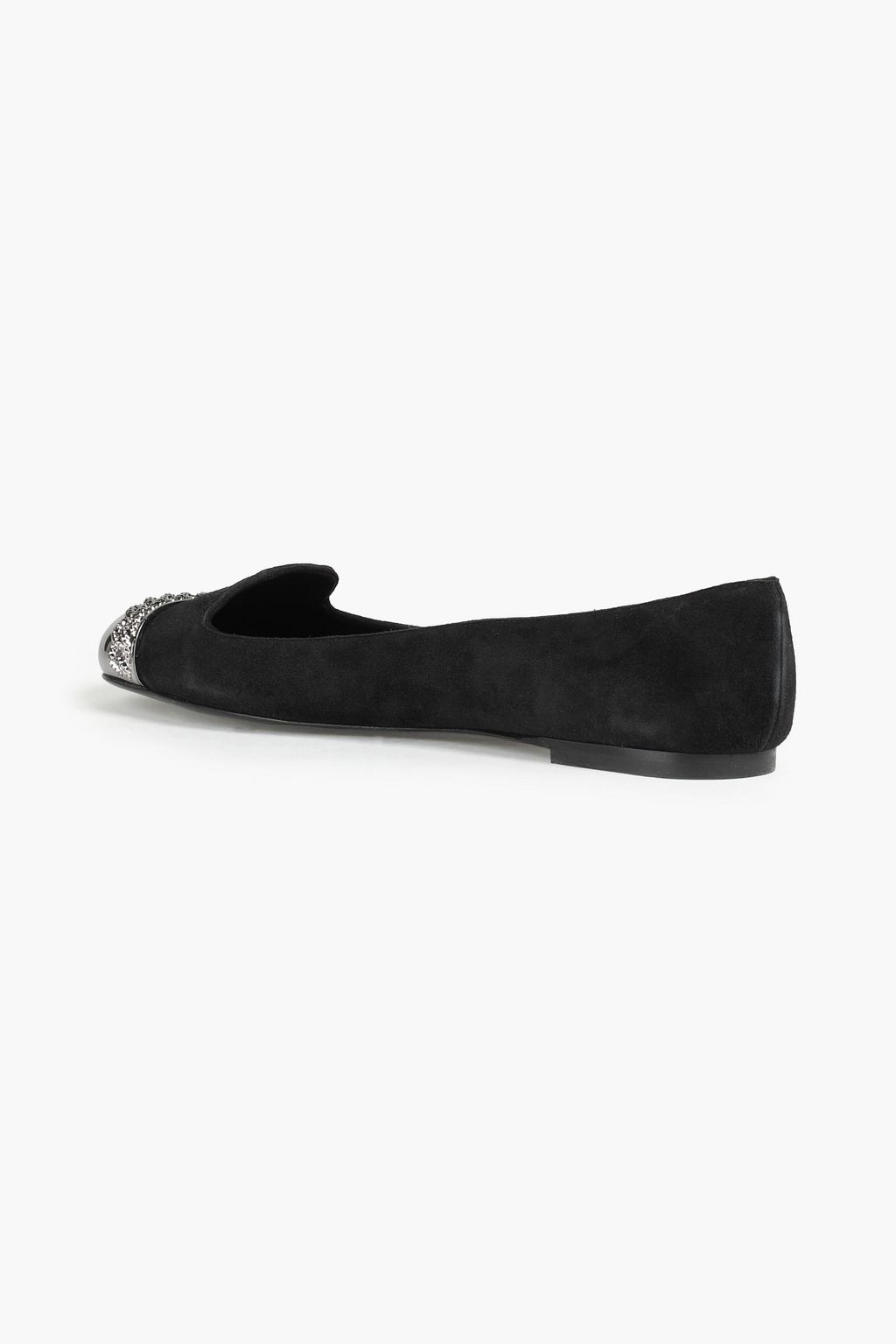 CASADEI Embellished suede slippers