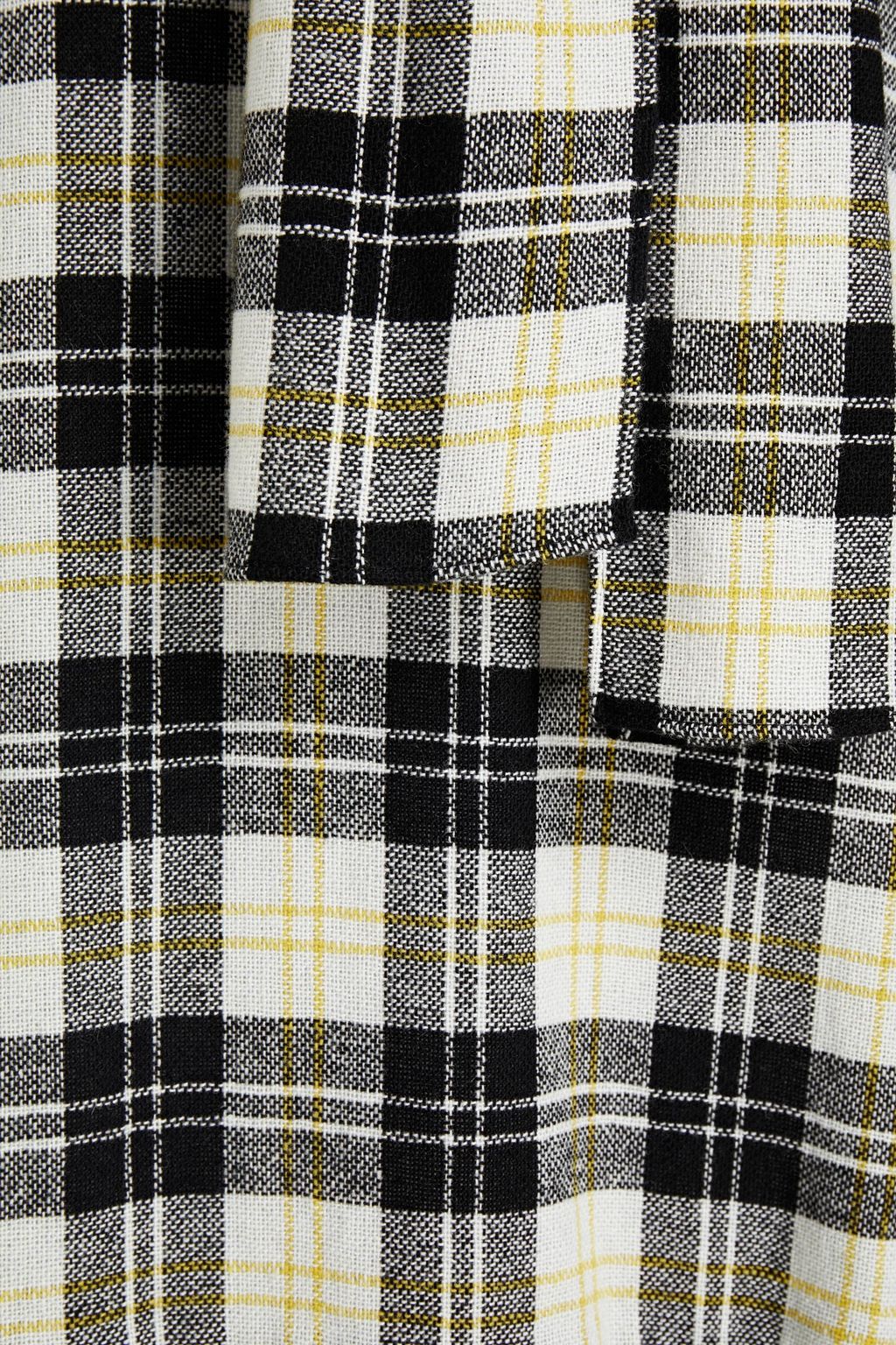 REDVALENTINO Pussy-bow gathered checked jacquard mini dress
