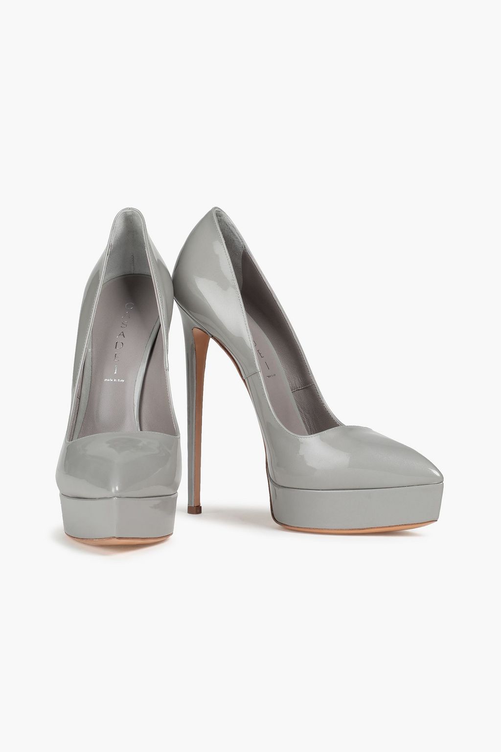 CASADEI Patent-leather platform pumps