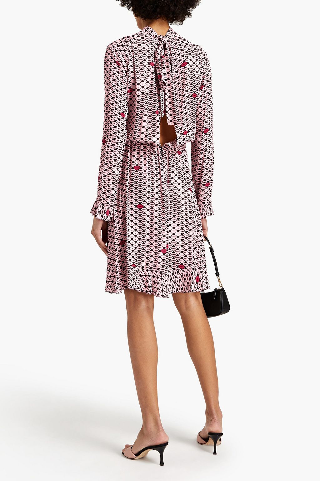 REDVALENTINO Printed crepe dress