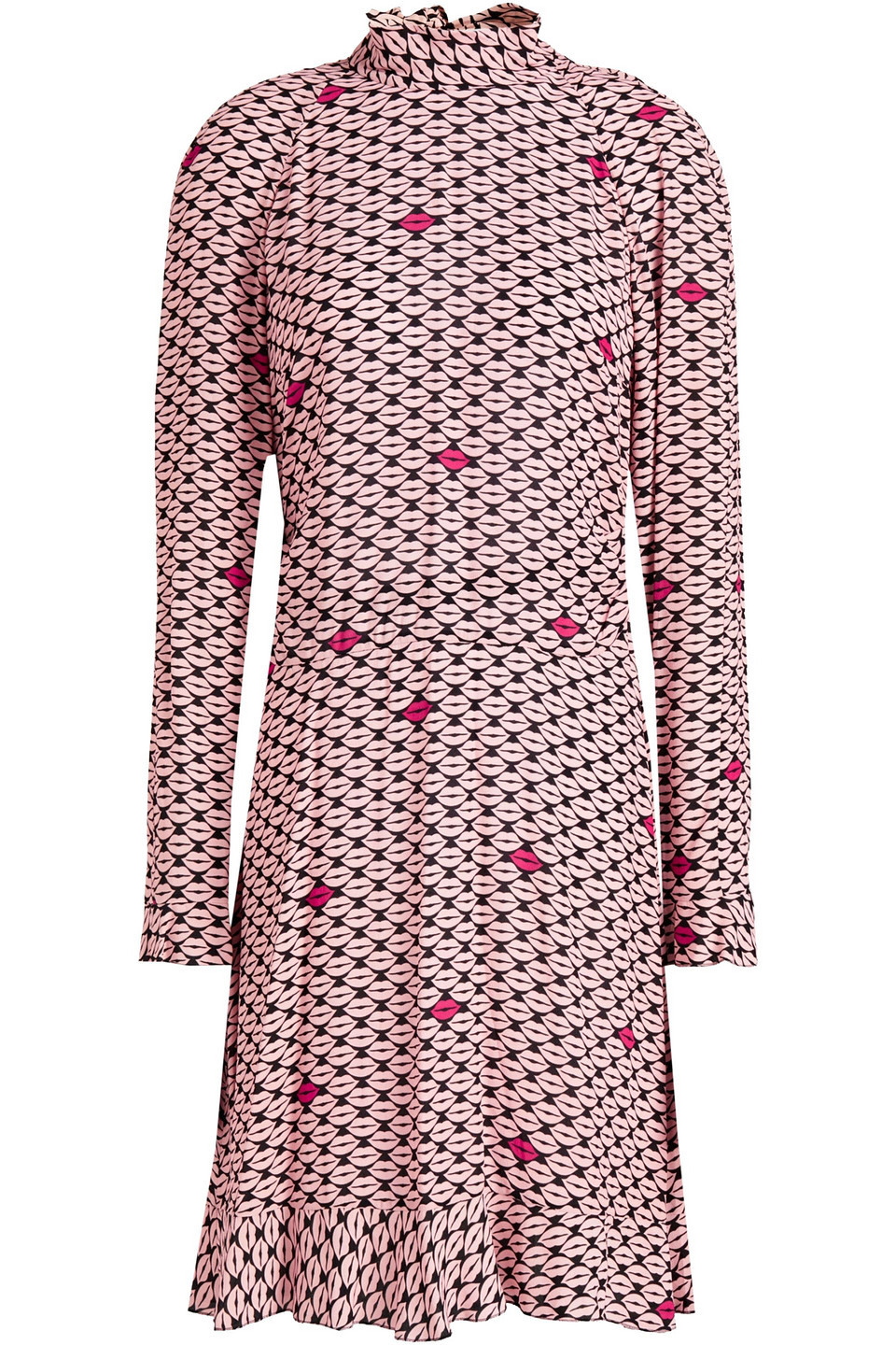 Redvalentino Woman Printed Crepe Dress Baby Pink Size 42