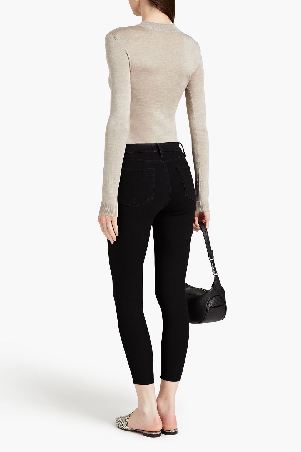 FRAME 24 Hour cropped high-rise skinny jeans