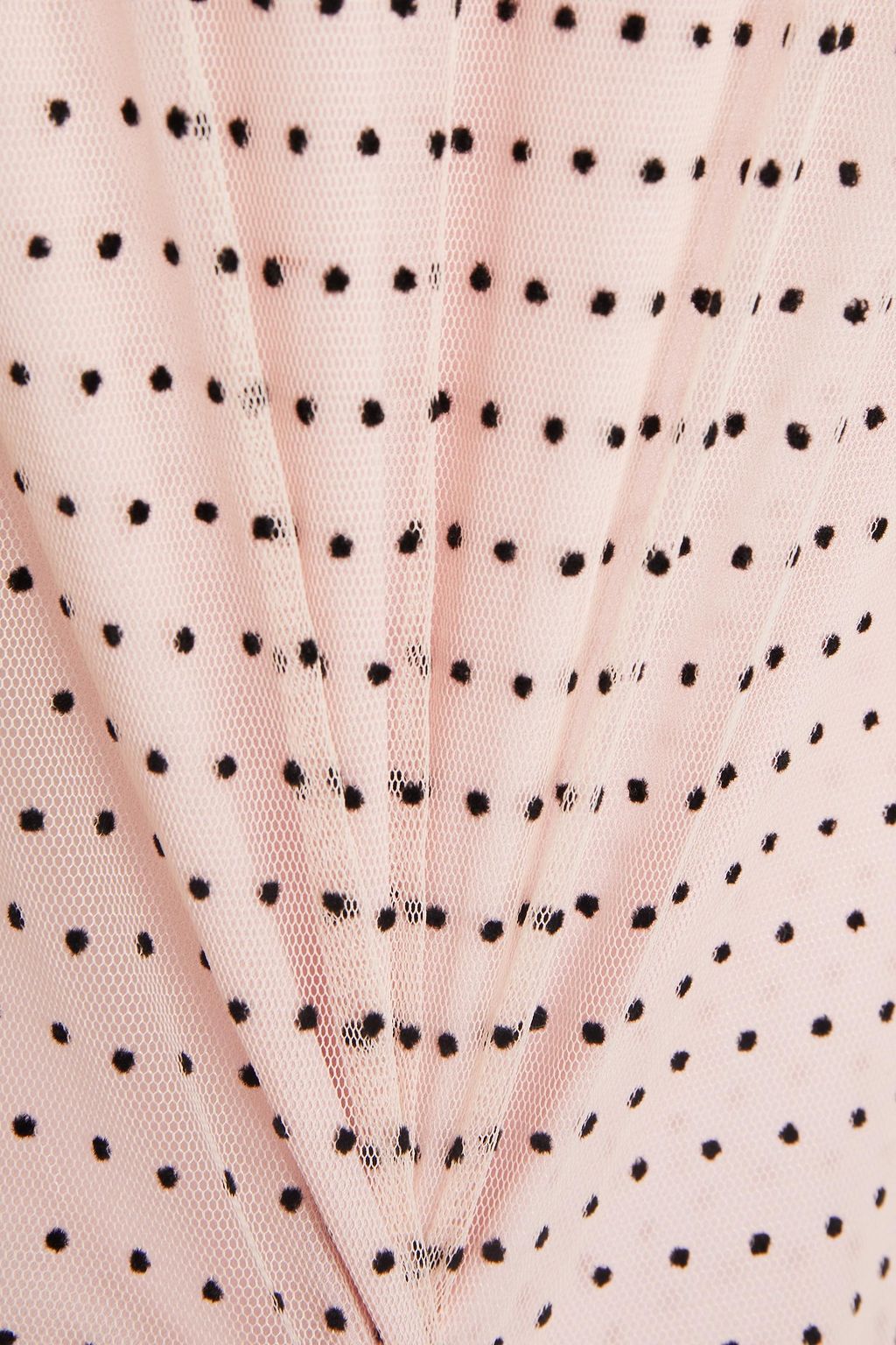 REDVALENTINO Appliquéd flocked tulle blouse