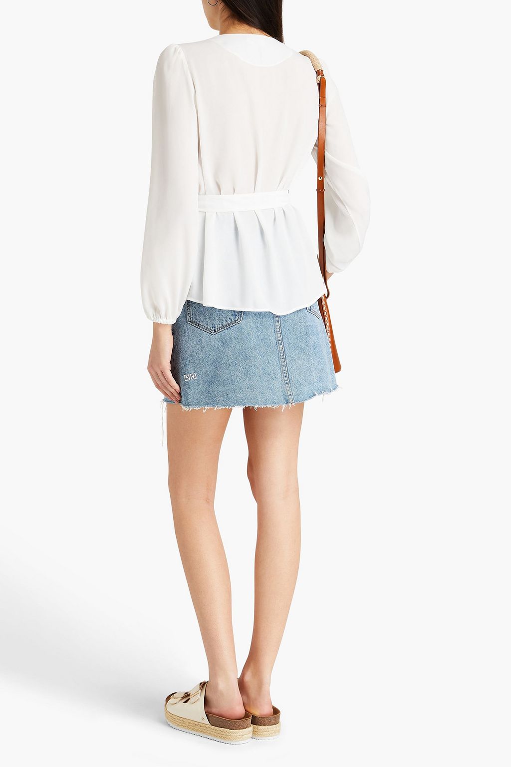 CLAUDIE PIERLOT Bourgeoise belted crepe blouse