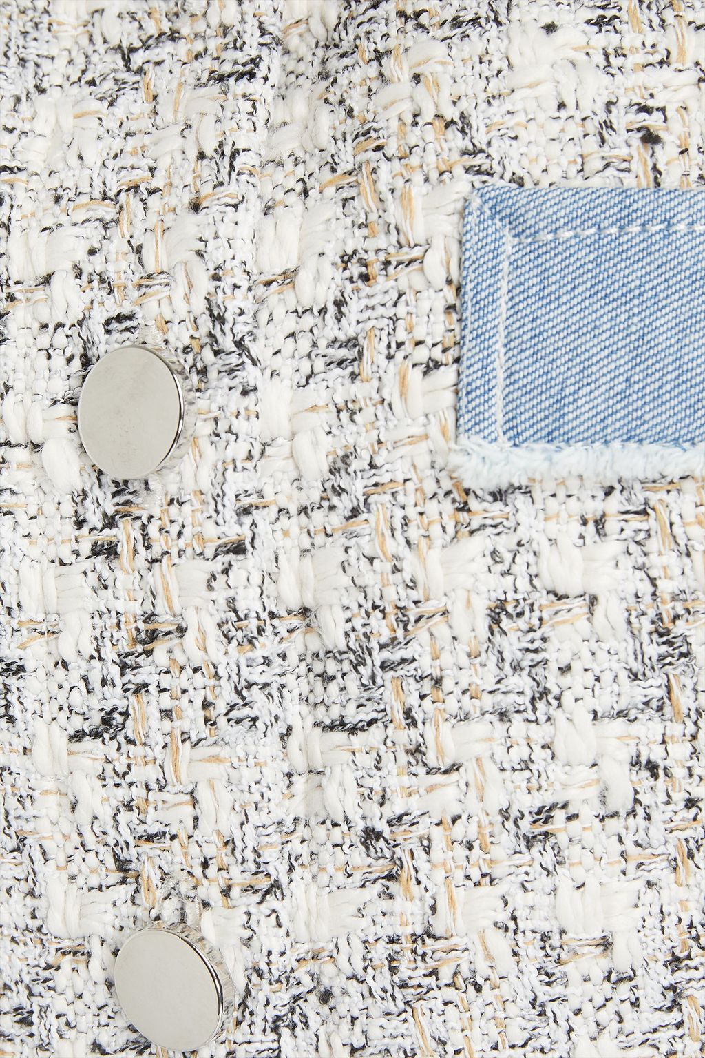 CLAUDIE PIERLOT Ralf denim-trimmed tweed mini dress