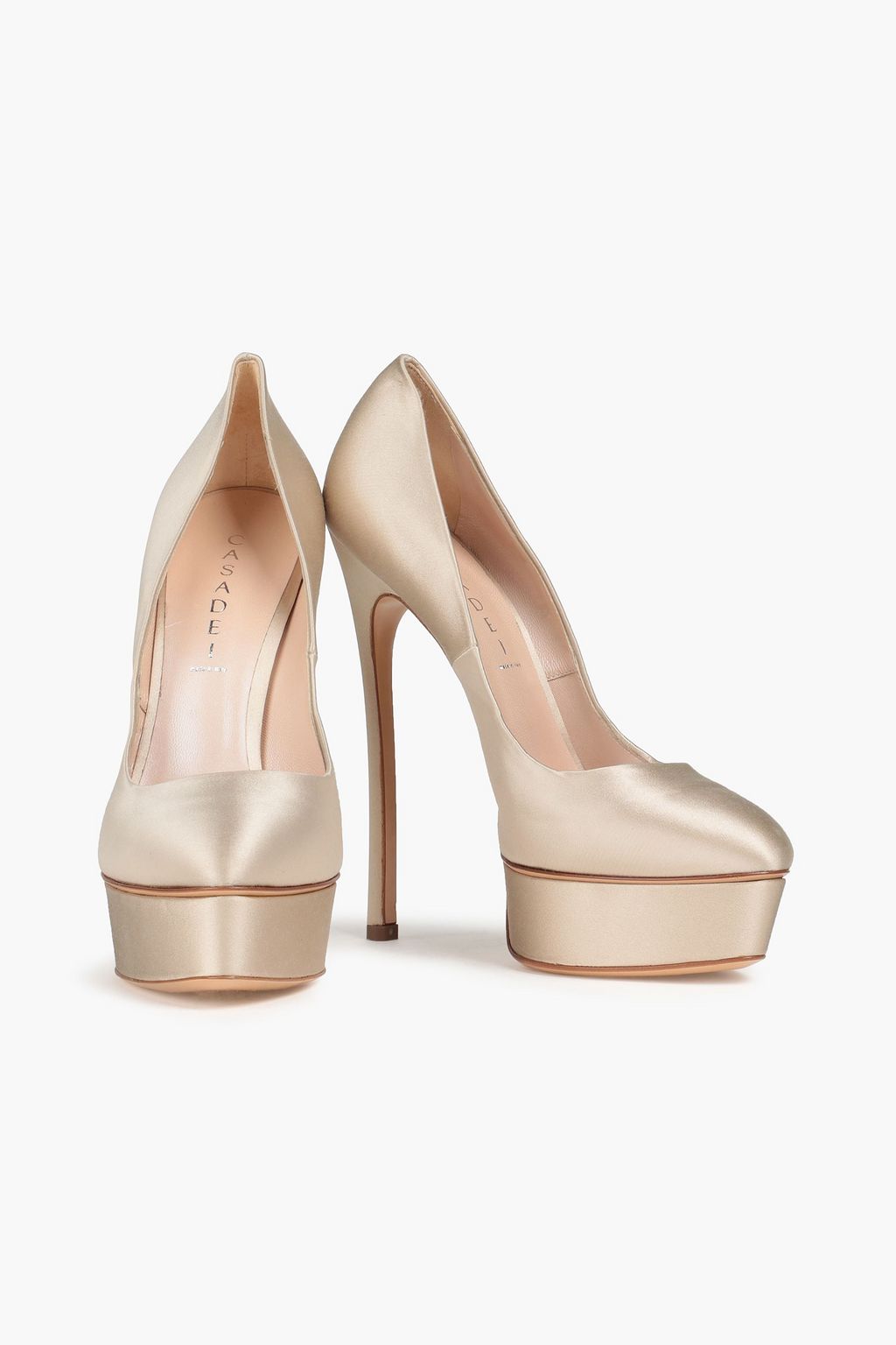 CASADEI Leather platform pumps