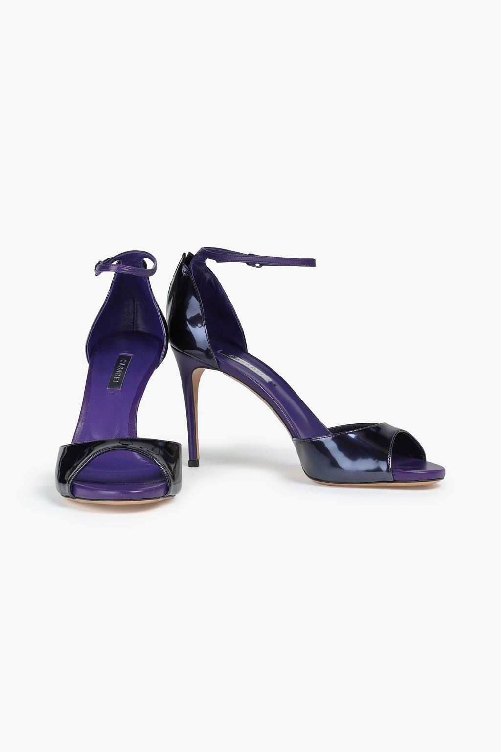 CASADEI Smooth and patent-leather sandals