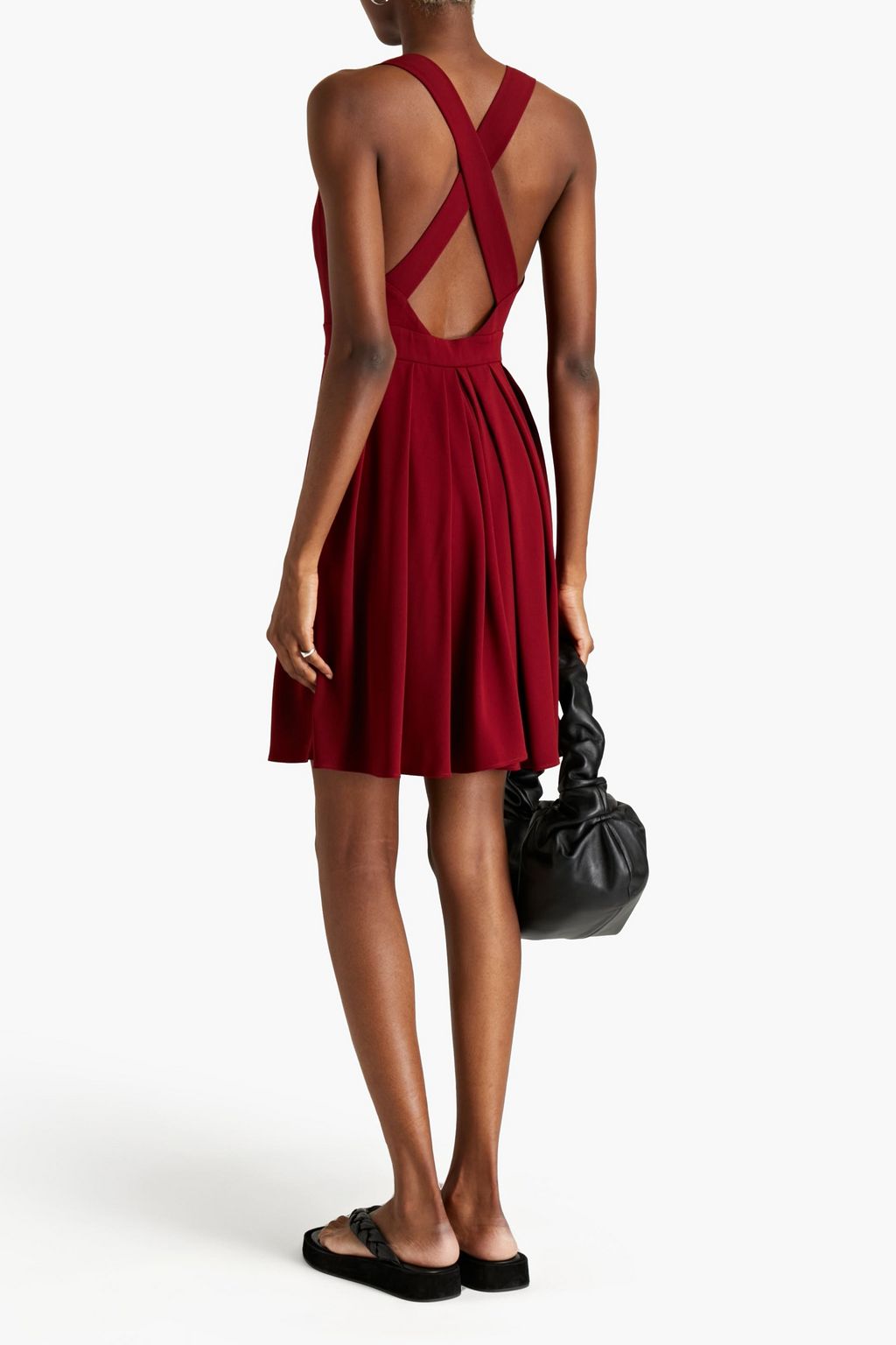 CLAUDIE PIERLOT Pleated cady mini dress