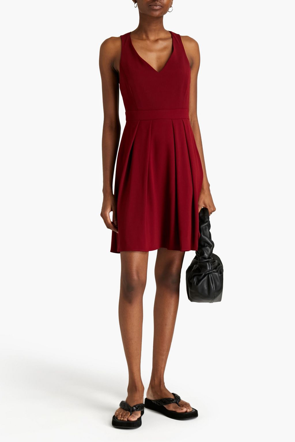 CLAUDIE PIERLOT Pleated cady mini dress
