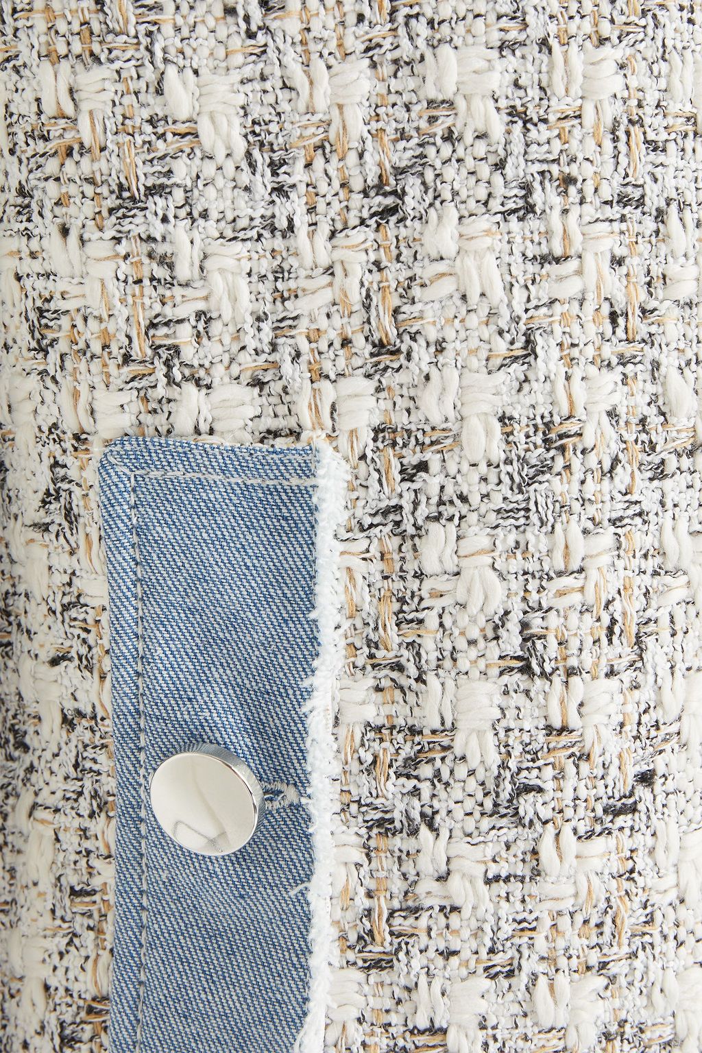 CLAUDIE PIERLOT Verona denim-trimmed tweed jacket