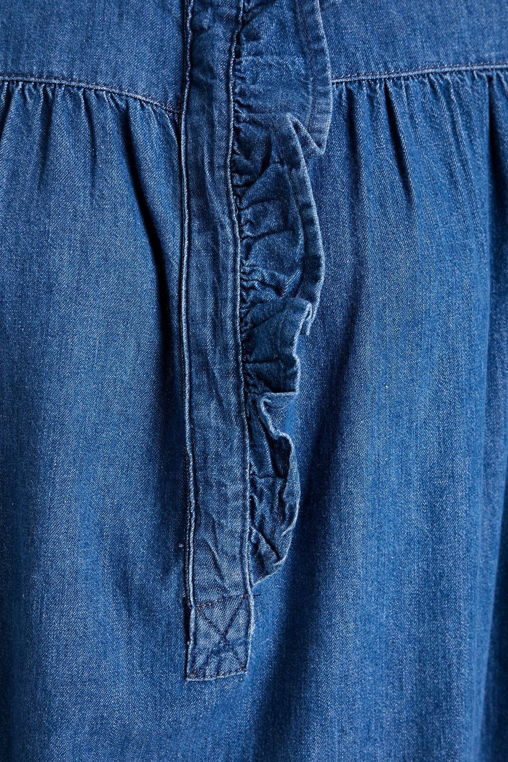 CLAUDIE PIERLOT Rainebis ruffled denim mini dress