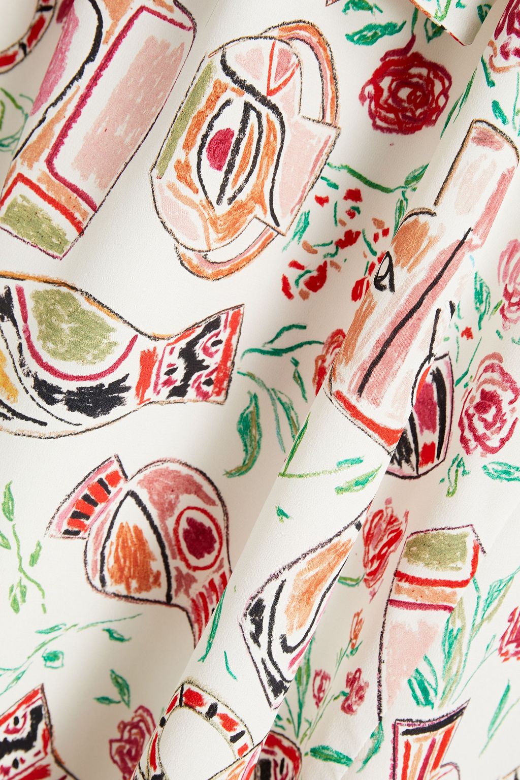 CLAUDIE PIERLOT Rosalinda printed silk-crepe midi shirt dress