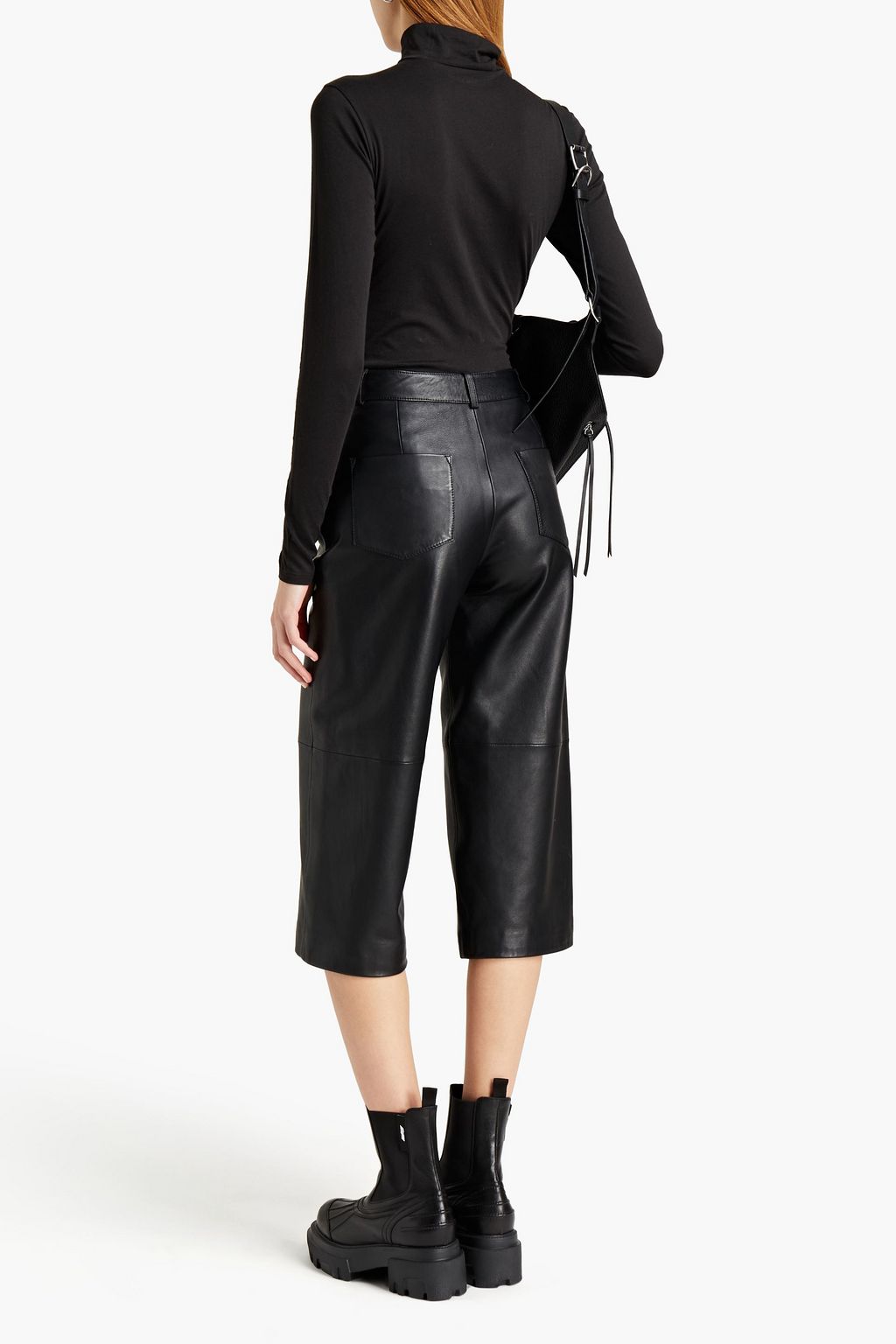 FRAME Le Mid organic Pima cotton-jersey turtleneck top