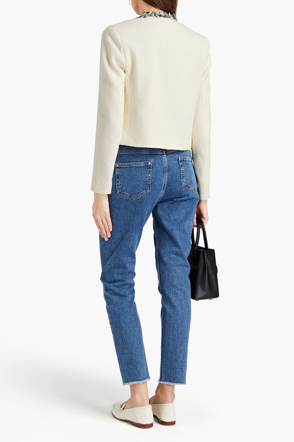CLAUDIE PIERLOT Vision cropped cotton-blend tweed jacket