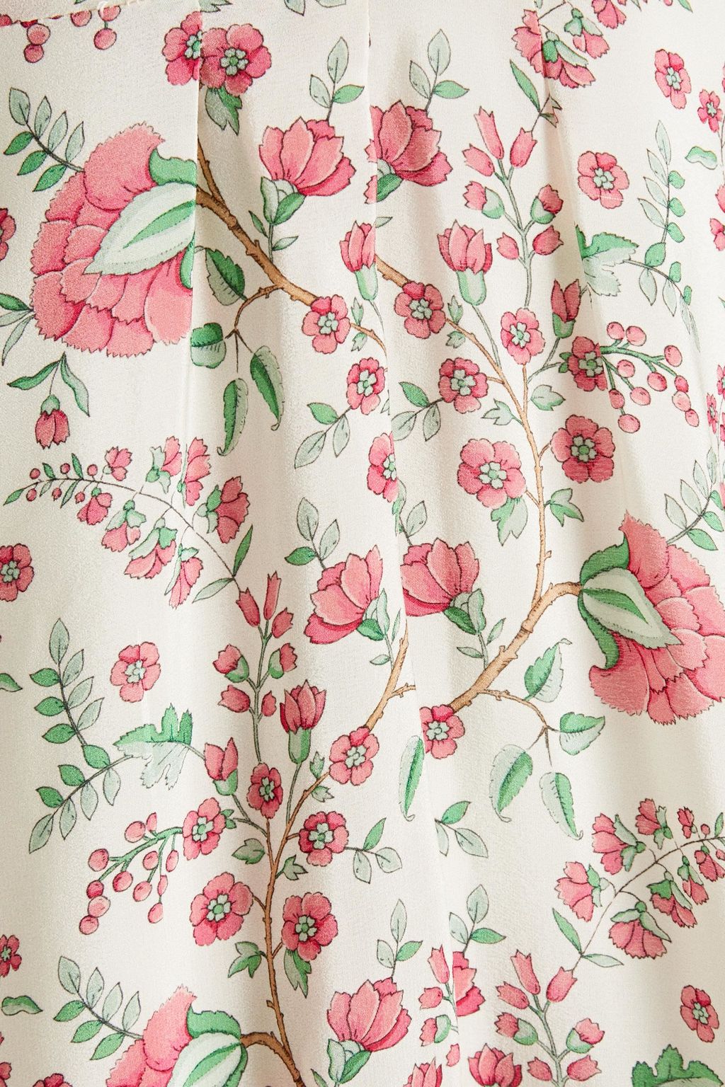 CLAUDIE PIERLOT Rolina asymmetric floral-print silk crepe de chine midi dress