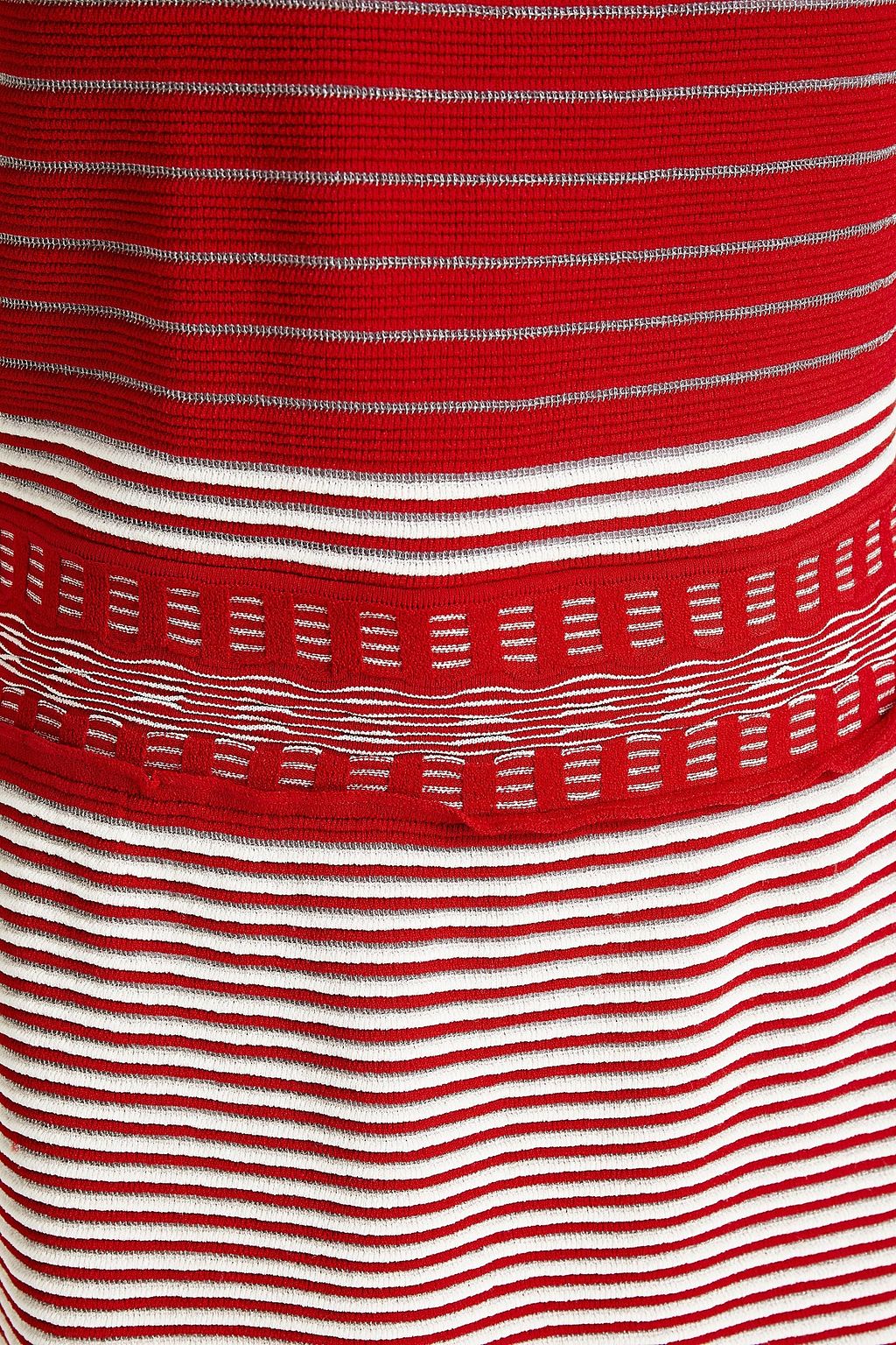 MISSONI Striped ribbed-knit dress