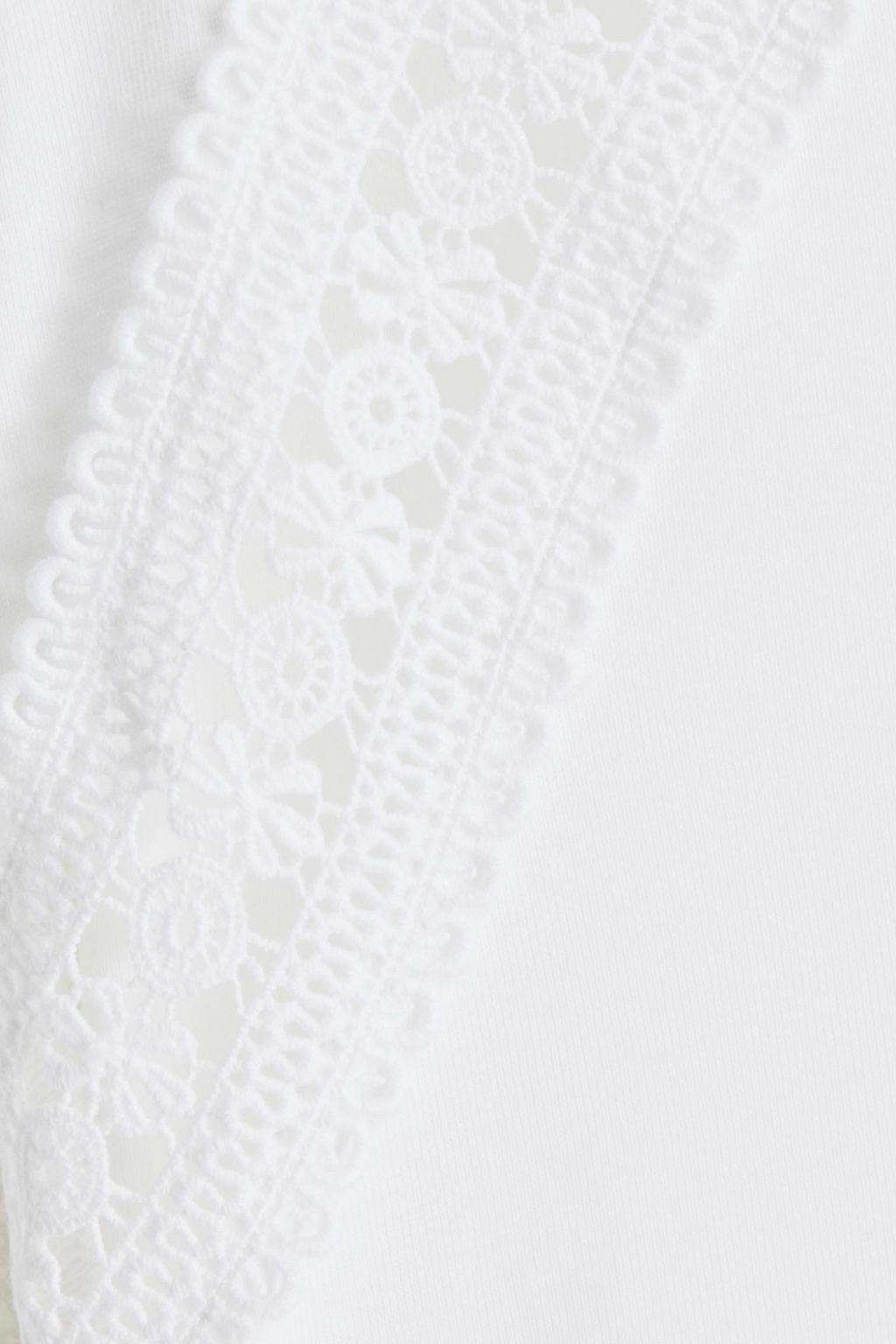 CLAUDIE PIERLOT Broderie anglaise-trimmed cotton-jersey T-shirt