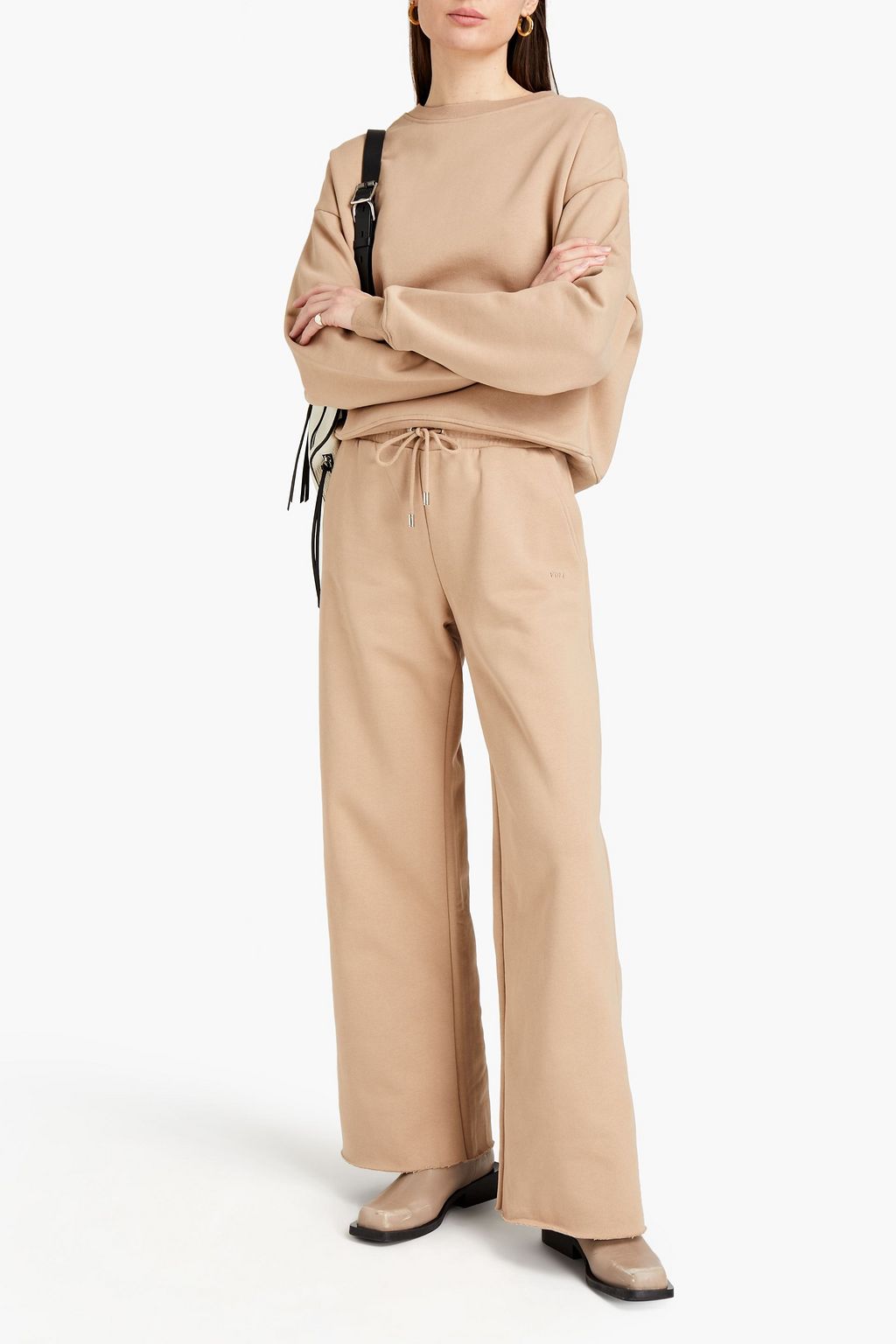 FRAME Cotton-blend fleece track pants