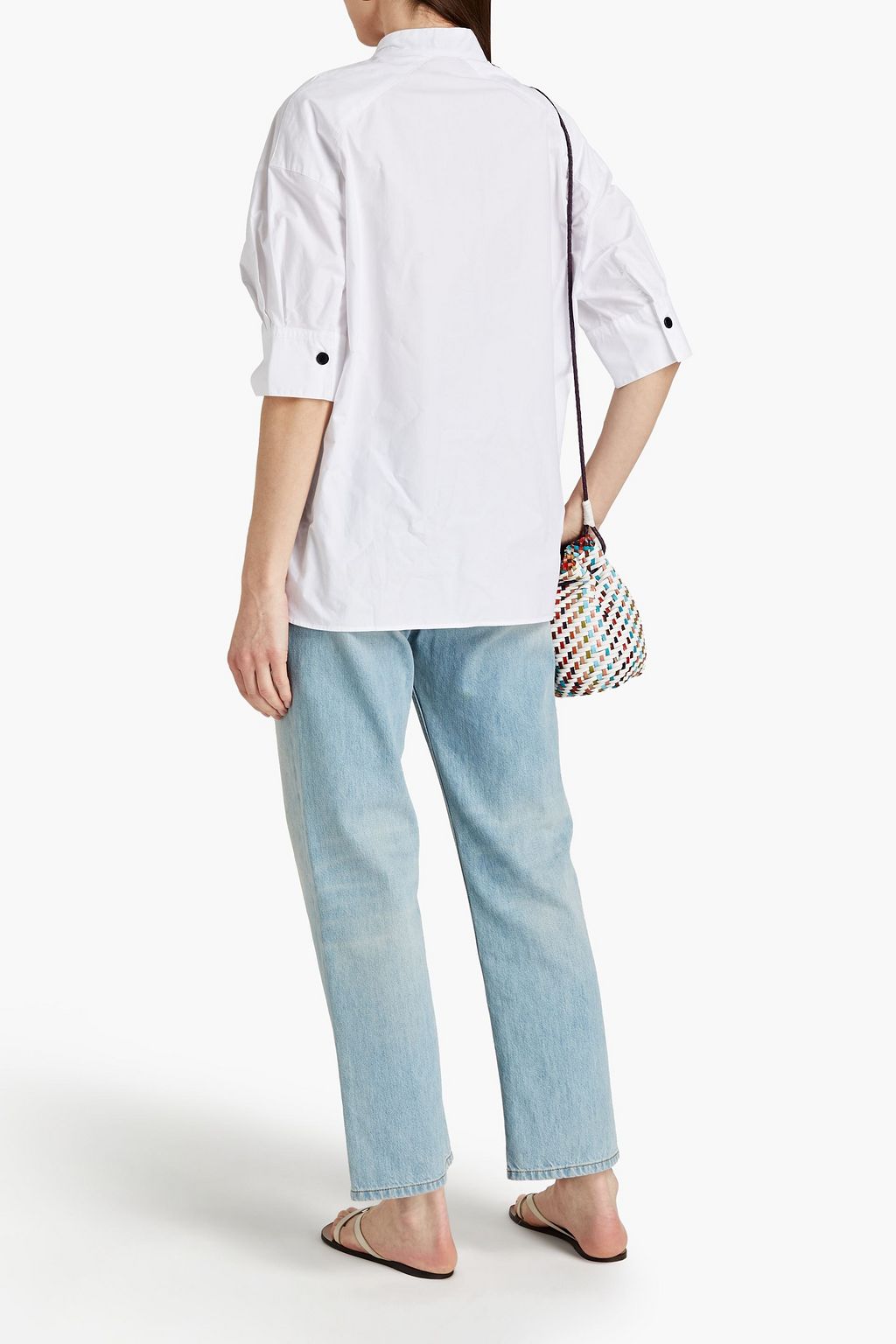 CLAUDIE PIERLOT Bonito embroidered cotton-poplin top